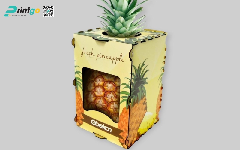 Mẫu thùng giấy đựng trái cây xuất khẩu dứa Mẫu thùng giấy đựng trái cây xuất khẩu dứa