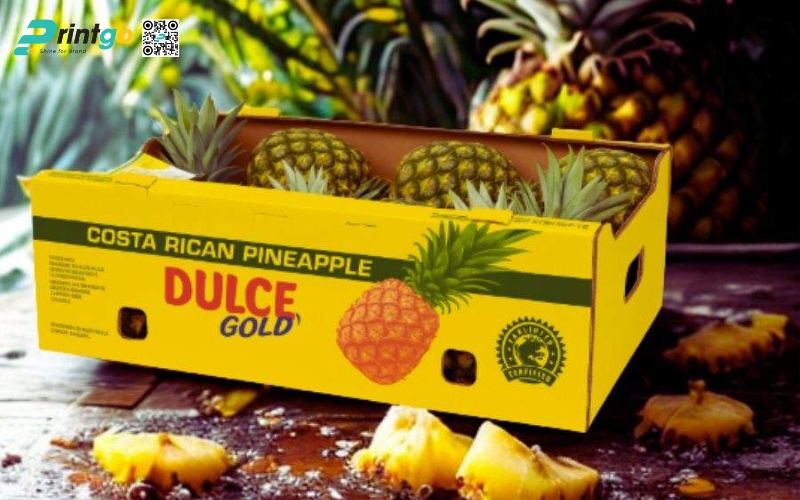 Mẫu thùng giấy đựng trái cây xuất khẩu dứa Mẫu thùng giấy đựng trái cây xuất khẩu dứa