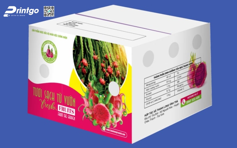 Mẫu bao bì xuất khẩu trái cây thanh long Mẫu bao bì xuất khẩu trái cây thanh long