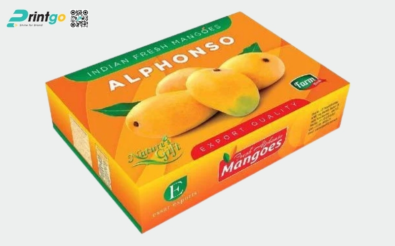 Mẫu thùng carton đựng trái cây xuất khẩu xoài Mẫu thùng carton đựng trái cây xuất khẩu xoài