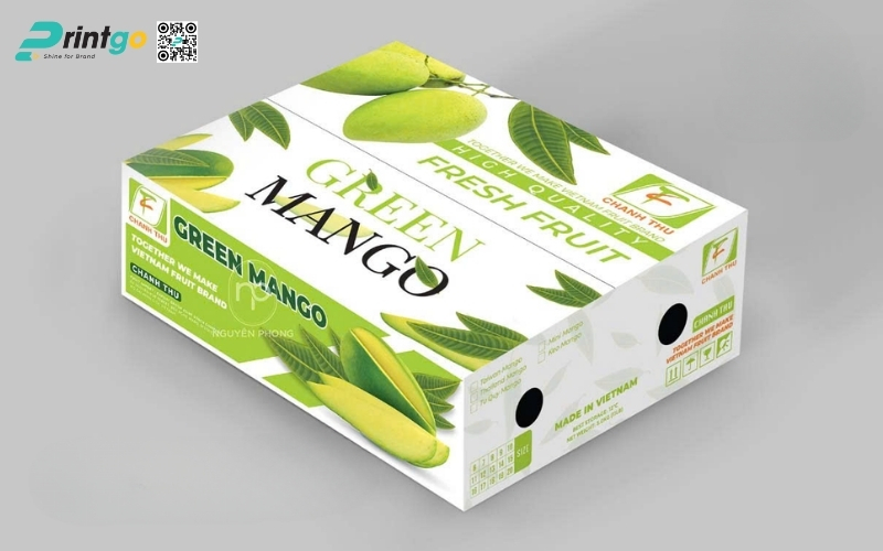 Mẫu thùng carton đựng trái cây xuất khẩu xoài Mẫu thùng carton đựng trái cây xuất khẩu xoài