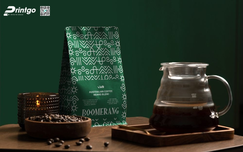 Mẫu bao bì cà phê xuất khẩu dạng túi hàn biên Mẫu bao bì cà phê xuất khẩu dạng túi hàn biên