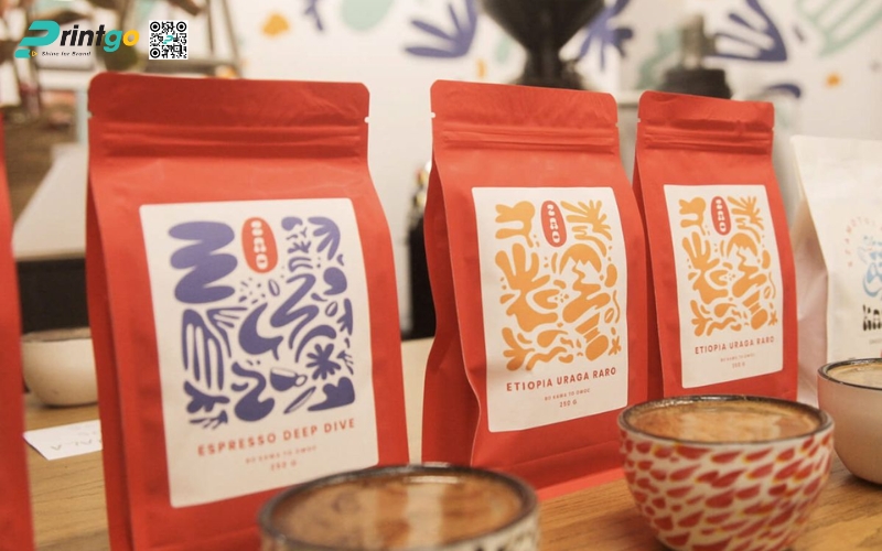 Mẫu bao bì cà phê xuất khẩu dạng túi zipper đáy đứng Mẫu bao bì cà phê xuất khẩu dạng túi zipper đáy đứng