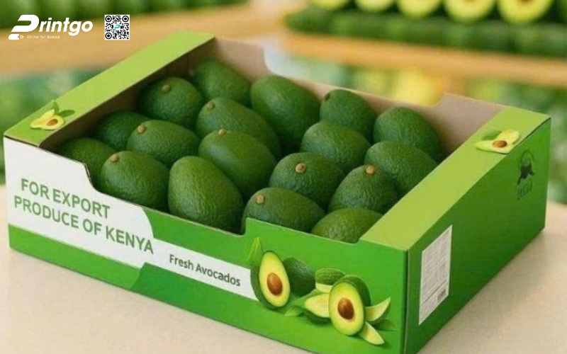 Mẫu thùng giấy đựng trái cây xuất khẩu bơ Mẫu thùng giấy đựng trái cây xuất khẩu bơ
