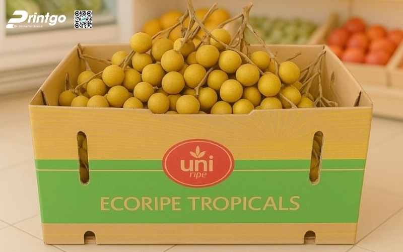 Mẫu thùng carton đựng trái cây xuất khẩu nhãn Mẫu thùng carton đựng trái cây xuất khẩu nhãn