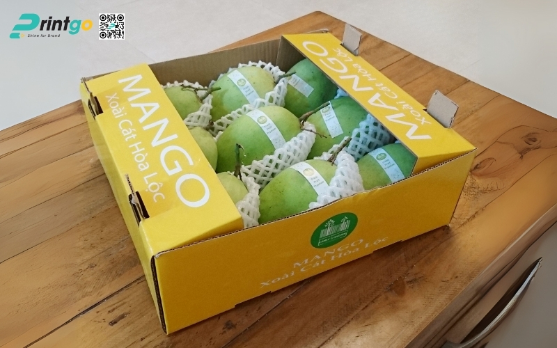 Mẫu thùng carton đựng trái cây xuất khẩu xoài Mẫu thùng carton đựng trái cây xuất khẩu xoài