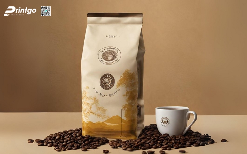 Mẫu bao bì cà phê xuất khẩu dạng túi hàn biên Mẫu bao bì cà phê xuất khẩu dạng túi hàn biên