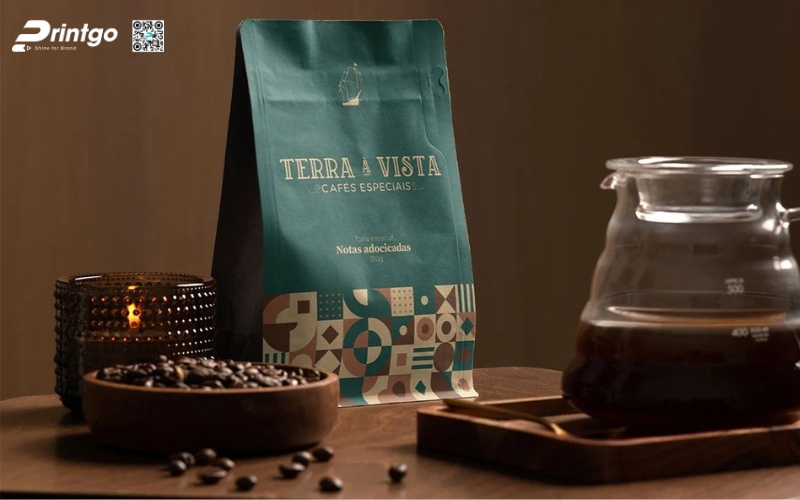 Mẫu bao bì cà phê xuất khẩu dạng túi hàn biên Mẫu bao bì cà phê xuất khẩu dạng túi hàn biên