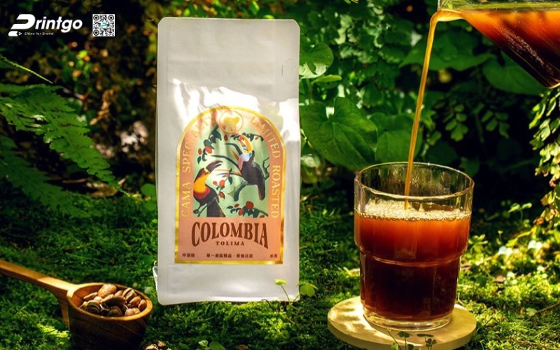 Mẫu bao bì cà phê xuất khẩu dạng túi hàn biên Mẫu bao bì cà phê xuất khẩu dạng túi hàn biên