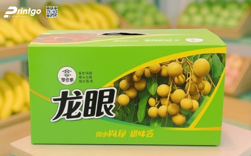 Mẫu thùng carton đựng trái cây xuất khẩu nhãn Mẫu thùng carton đựng trái cây xuất khẩu nhãn