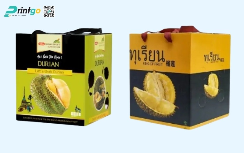 Mẫu thùng carton đựng trái cây xuất khẩu sầu riêng Mẫu thùng carton đựng trái cây xuất khẩu sầu riêng