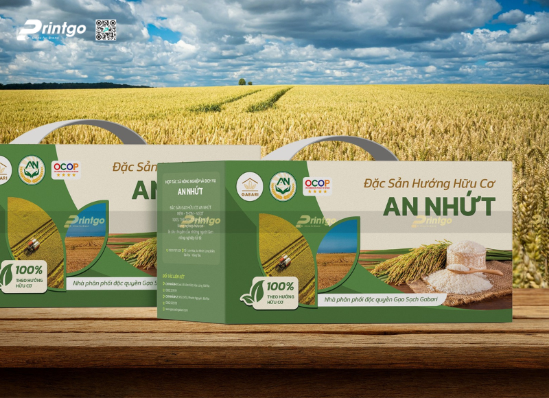 Hộp giấy đựng gạo chất liệu carton sóng có quai Hộp giấy đựng gạo chất liệu carton sóng có quai