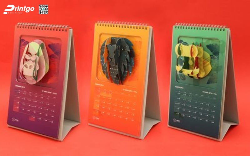 Mẫu lịch để bàn độc đáo 3D Mẫu lịch để bàn độc đáo 3D
