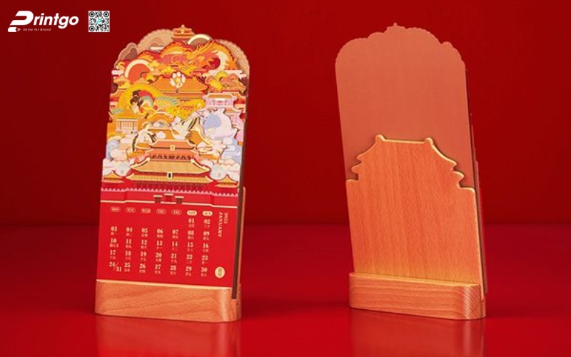 Mẫu lịch để bàn độc đáo đế gỗ Mẫu lịch để bàn độc đáo đế gỗ