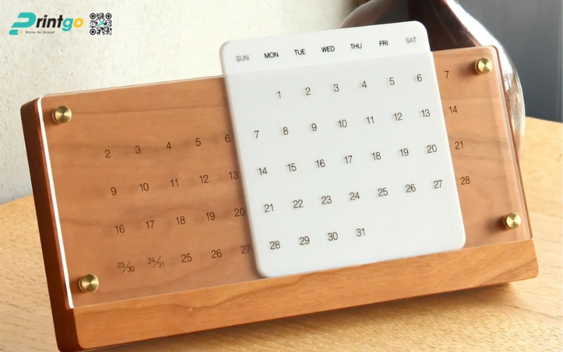 Mẫu lịch để bàn độc đáo đế mica Mẫu lịch để bàn độc đáo đế mica