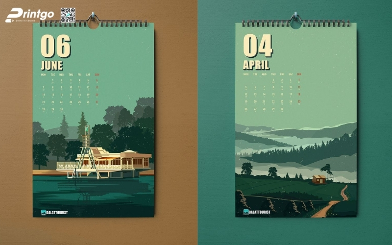 Mẫu lịch tết phong cảnh dạng lịch treo tường độc quyền Mẫu lịch tết phong cảnh dạng lịch treo tường độc quyền