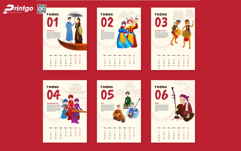 Báo giá in các loại lịch treo tường phổ biến Báo giá in các loại lịch treo tường phổ biến