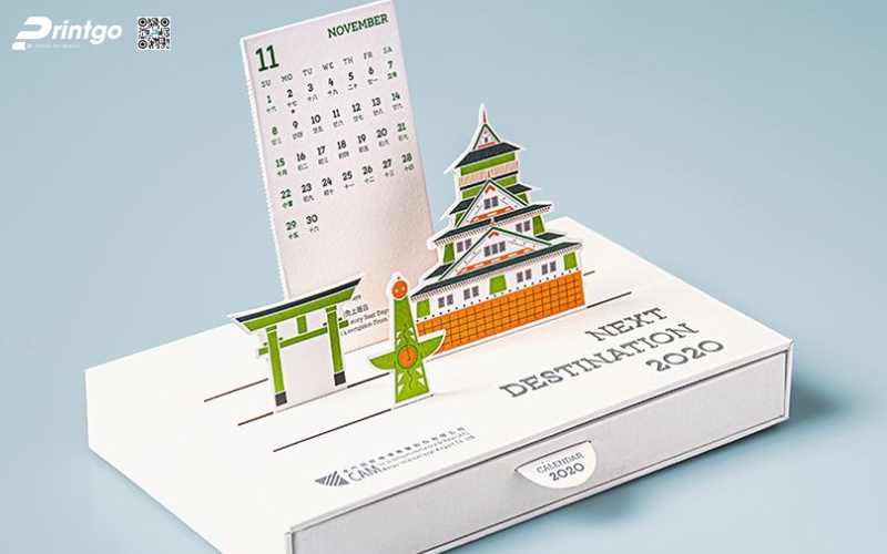 Mẫu lịch để bàn độc đáo 3D Mẫu lịch để bàn độc đáo 3D