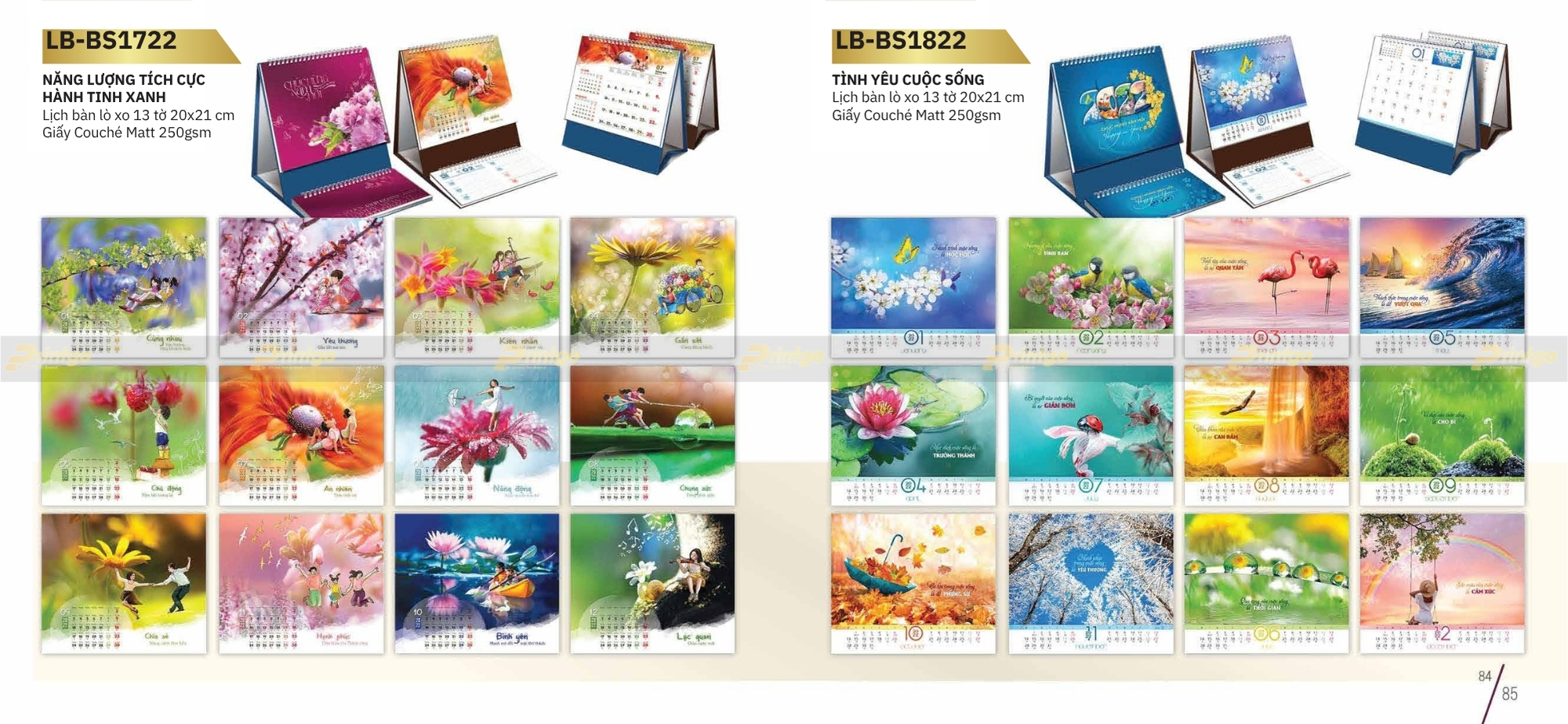 Một số mẫu thiết kế lịch để bàn chữ M độc quyền của Printgo thực hiện Một số mẫu thiết kế lịch để bàn chữ M độc quyền của Printgo thực hiện