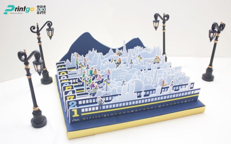 Mẫu lịch để bàn độc đáo 3D Mẫu lịch để bàn độc đáo 3D