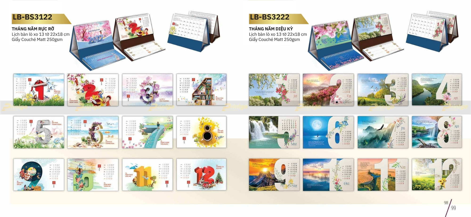 Một số mẫu thiết kế lịch để bàn chữ M độc quyền của Printgo thực hiện Một số mẫu thiết kế lịch để bàn chữ M độc quyền của Printgo thực hiện