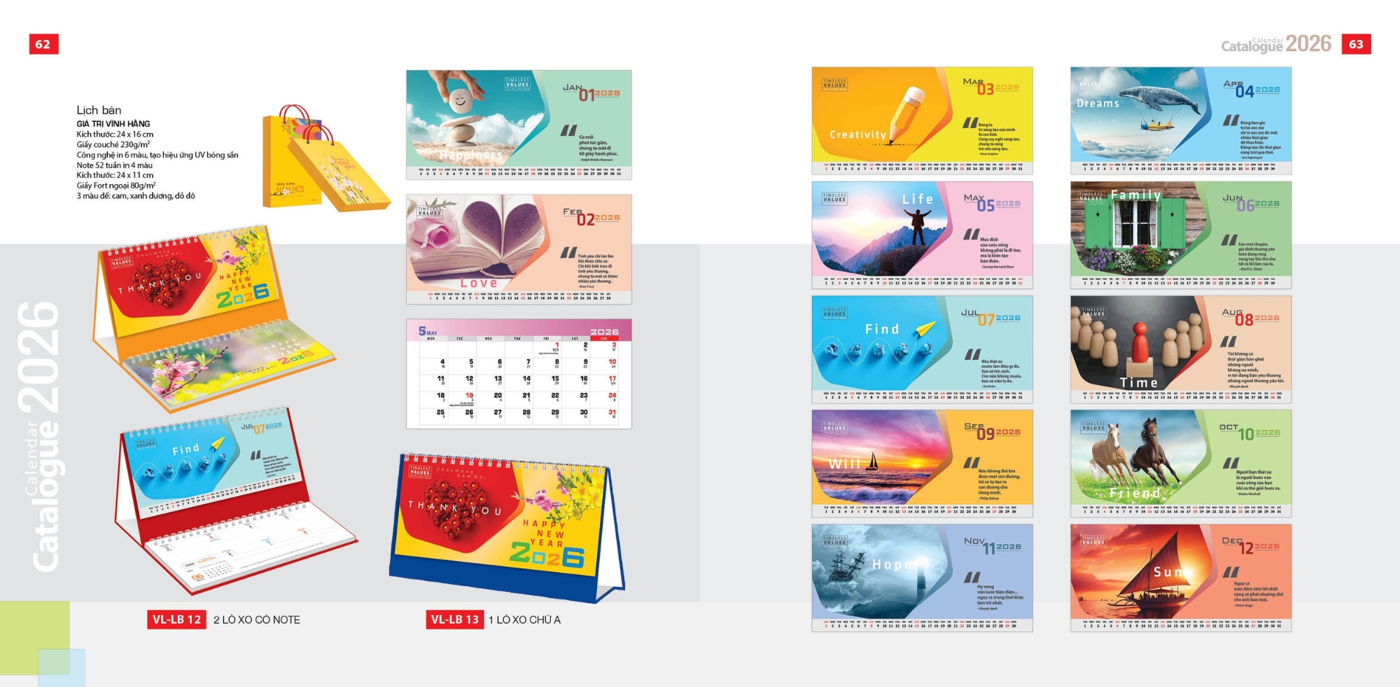 Bộ sưu tập mẫu lịch để bàn chữ M độc quyền của các NCC 2026 Bộ sưu tập mẫu lịch để bàn chữ M độc quyền của các NCC 2026