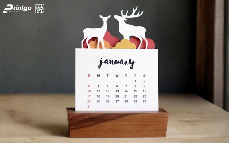 Mẫu lịch để bàn độc đáo 3D Mẫu lịch để bàn độc đáo 3D
