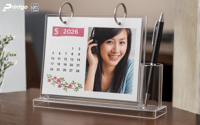 Mẫu lịch để bàn độc đáo đế mica Mẫu lịch để bàn độc đáo đế mica