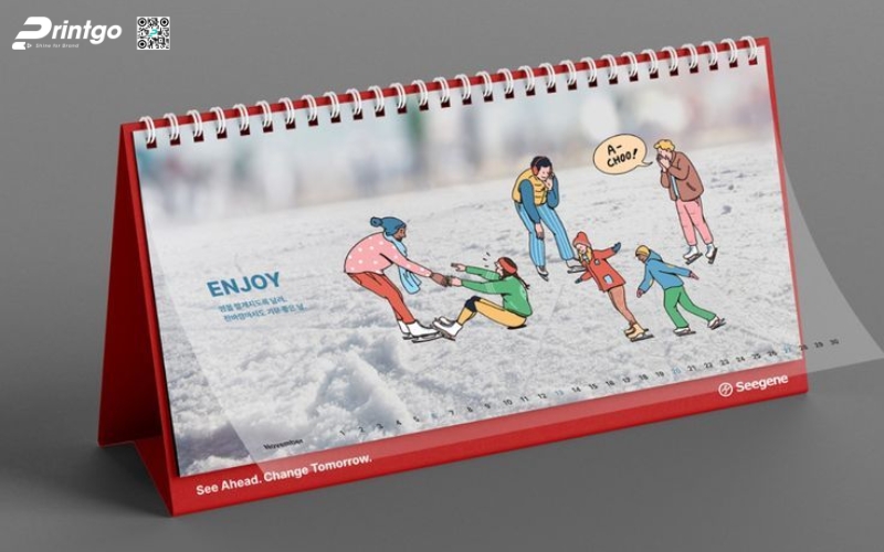 Chất liệu in lịch để bàn chữ A Chất liệu in lịch để bàn chữ A