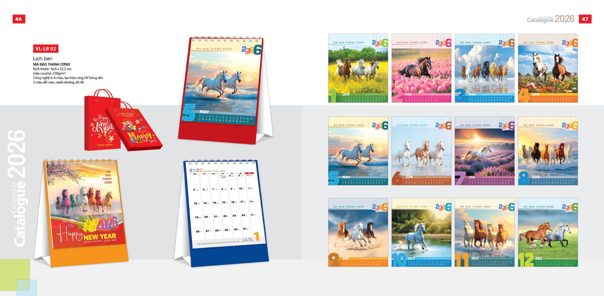 Mẫu lịch tết phong cảnh dạng để bàn tiện lợi Mẫu lịch tết phong cảnh dạng để bàn tiện lợi