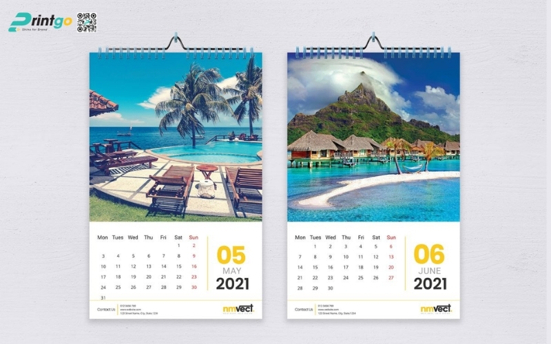 Mẫu lịch tết phong cảnh dạng lịch treo tường độc quyền Mẫu lịch tết phong cảnh dạng lịch treo tường độc quyền