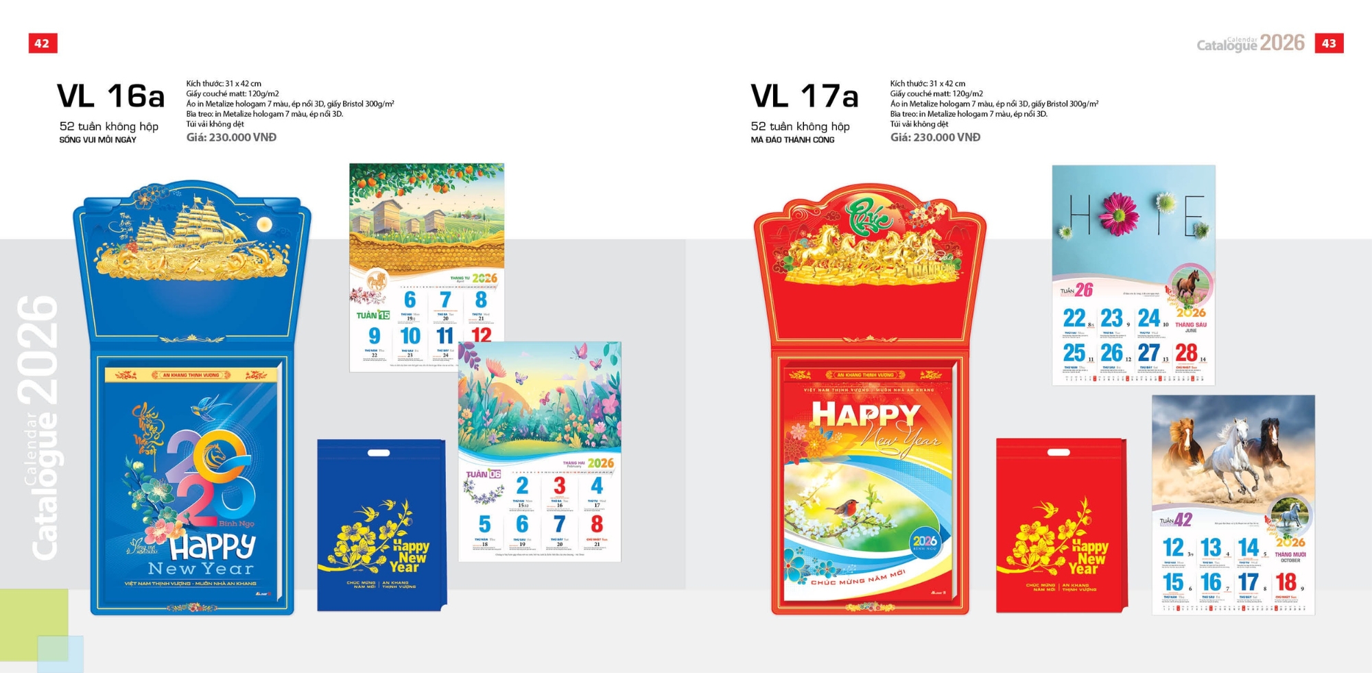 Mẫu lịch bloc độc quyền dạng lịch 52 tuần Mẫu lịch bloc độc quyền dạng lịch 52 tuần