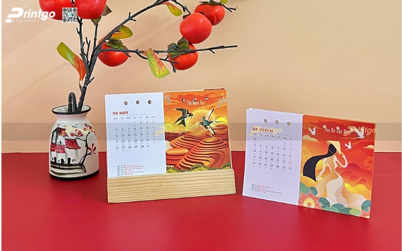 Mẫu lịch để bàn độc đáo bằng gỗ Mẫu lịch để bàn độc đáo bằng gỗ