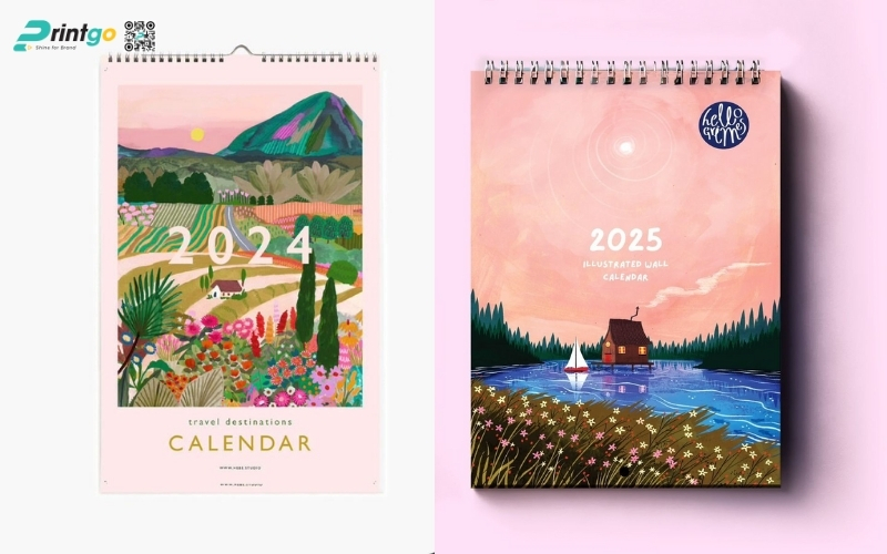 Mẫu lịch tết phong cảnh dạng lịch treo tường độc quyền Mẫu lịch tết phong cảnh dạng lịch treo tường độc quyền