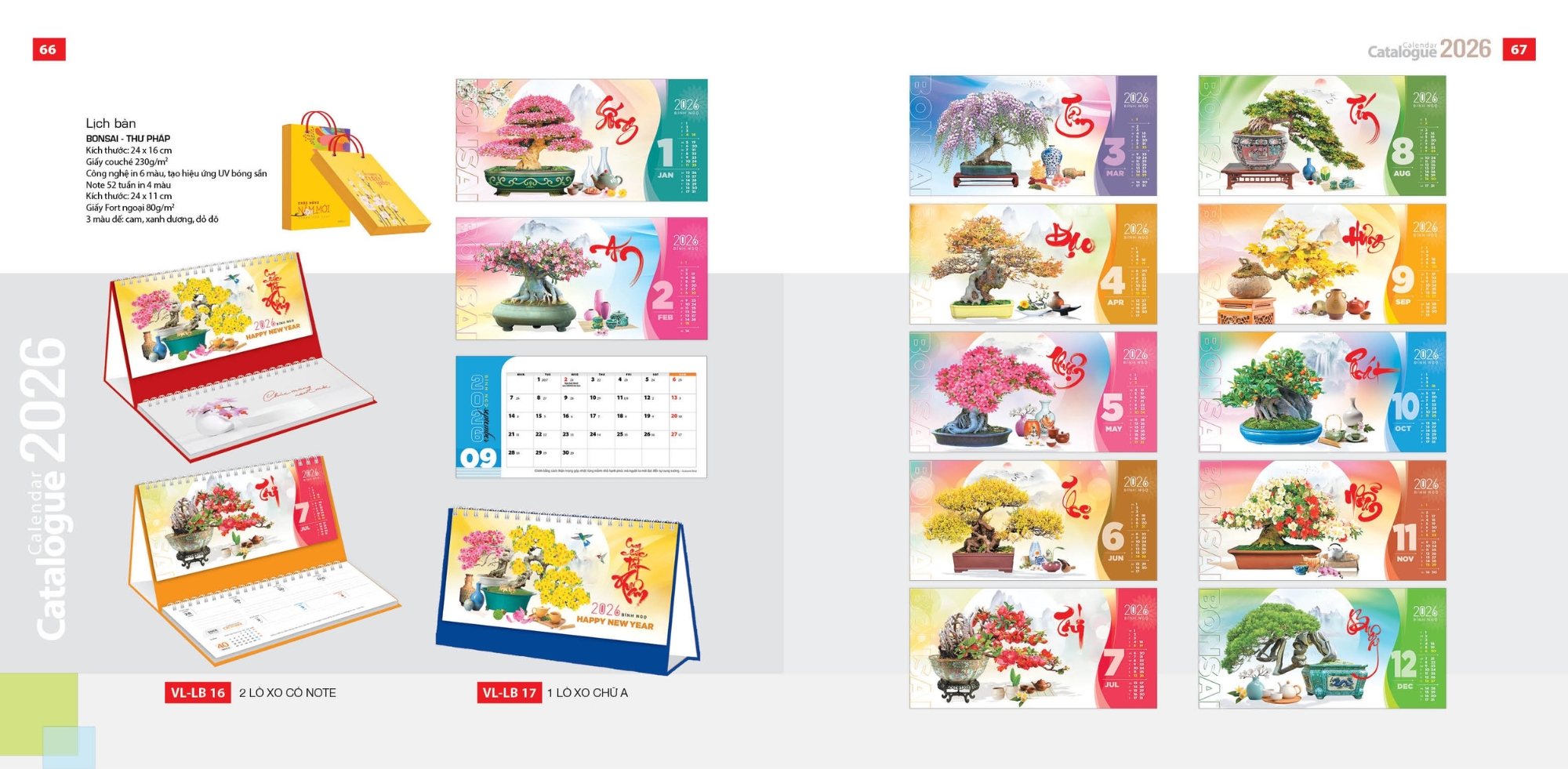 Bộ sưu tập mẫu lịch để bàn chữ M độc quyền của các NCC 2026 Bộ sưu tập mẫu lịch để bàn chữ M độc quyền của các NCC 2026