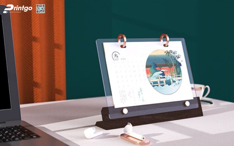 Mẫu lịch để bàn độc đáo đế mica Mẫu lịch để bàn độc đáo đế mica