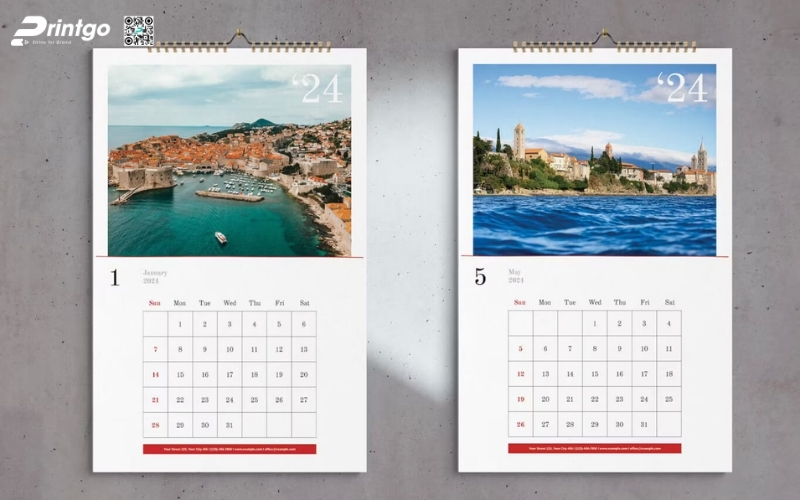 Mẫu lịch tết phong cảnh dạng lịch treo tường độc quyền Mẫu lịch tết phong cảnh dạng lịch treo tường độc quyền