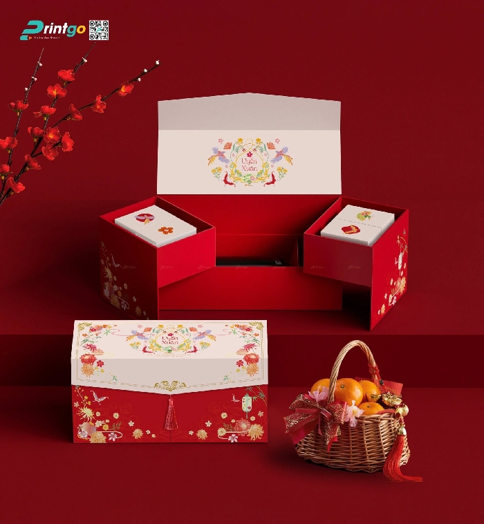 Dự án thiết kế và in hộp đựng quà tết Uyển Xuân Dự án thiết kế và in hộp đựng quà tết Uyển Xuân