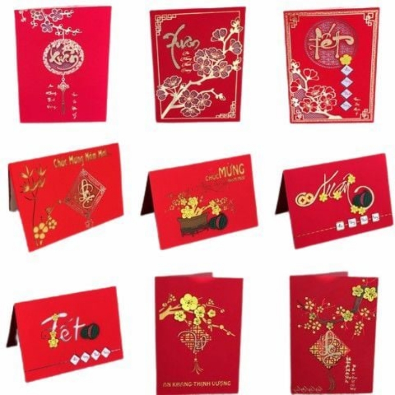 Thiệp chúc Tết đa dạng mẫu mã Thiệp chúc Tết đa dạng mẫu mã