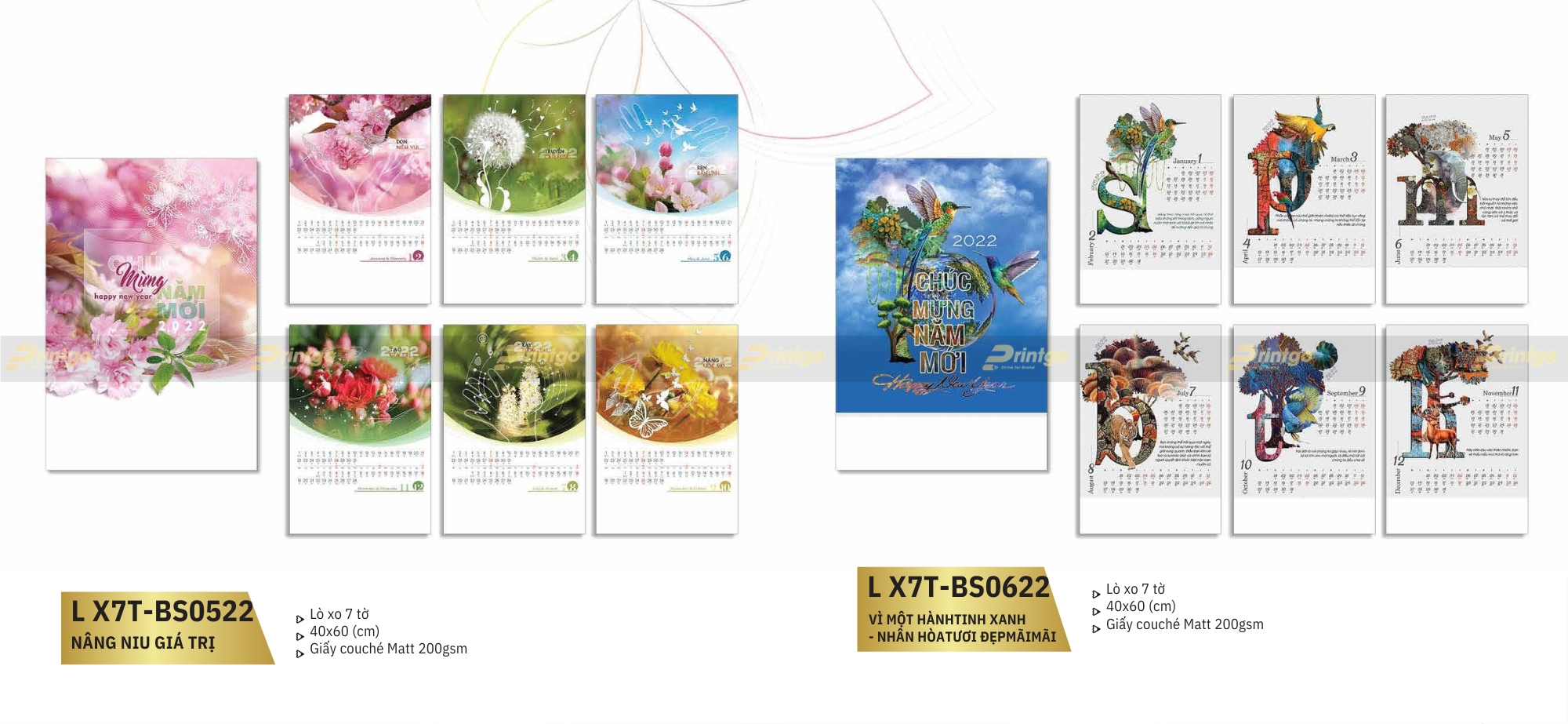 Kích thước lịch treo tường 5 tờ phổ biến nhất Kích thước lịch treo tường 5 tờ phổ biến nhất
