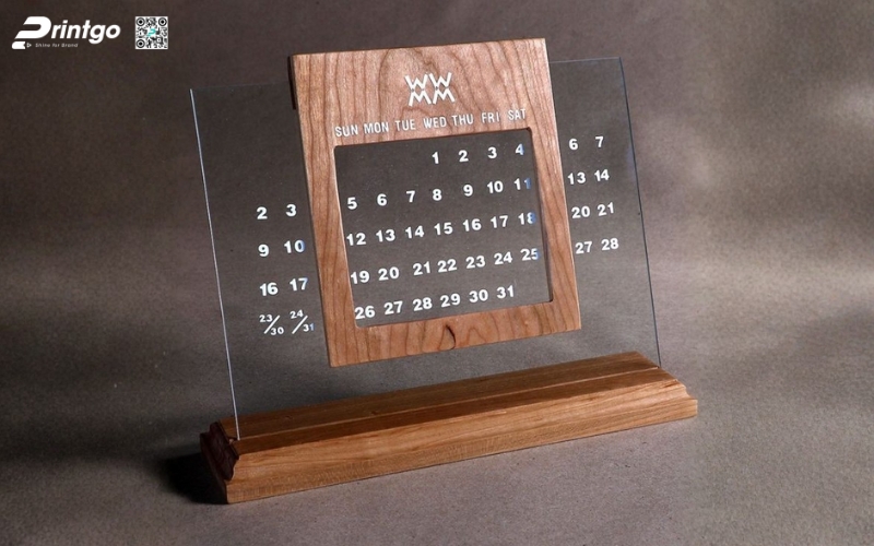 Mẫu lịch để bàn độc đáo đế mica Mẫu lịch để bàn độc đáo đế mica