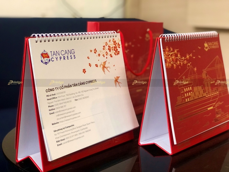 Lịch để bàn Tân Cảng Cypress Lịch để bàn Tân Cảng Cypress