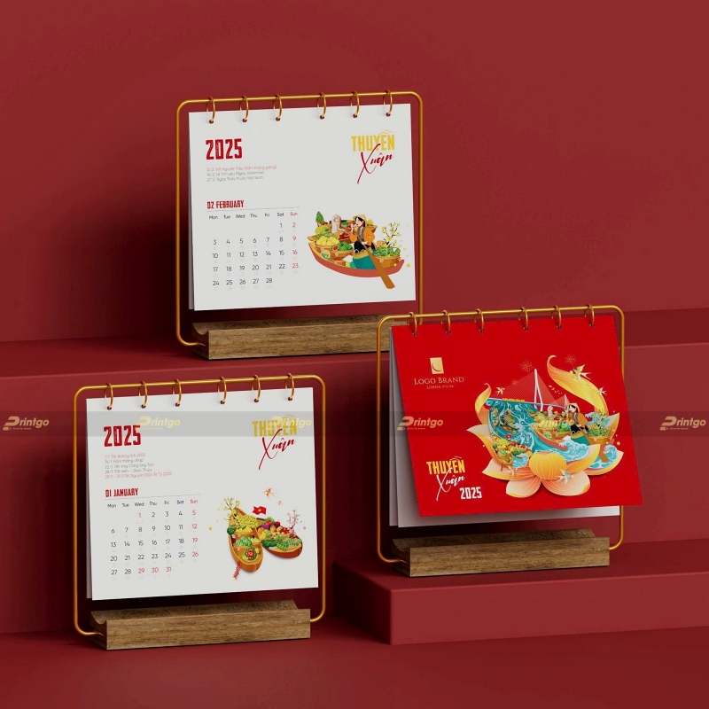 Bộ lịch để bàn thiết kế độc quyền của Printgo Bộ lịch để bàn thiết kế độc quyền của Printgo