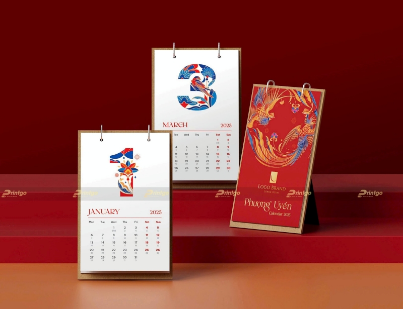 Bộ lịch để bàn thiết kế độc quyền của Printgo Bộ lịch để bàn thiết kế độc quyền của Printgo