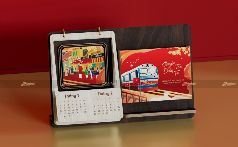 Bộ lịch để bàn thiết kế độc quyền của Printgo Bộ lịch để bàn thiết kế độc quyền của Printgo