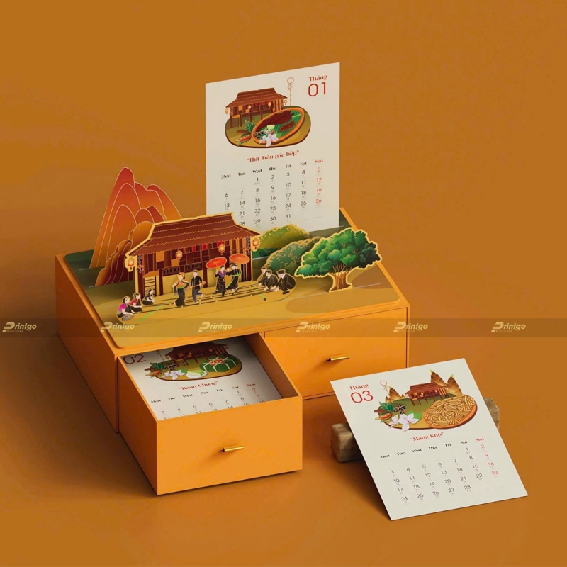 Lịch để bàn thiết kế theo yêu cầu đa năng Lịch để bàn thiết kế theo yêu cầu đa năng