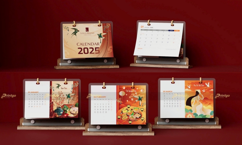 Bộ lịch để bàn thiết kế độc quyền của Printgo Bộ lịch để bàn thiết kế độc quyền của Printgo