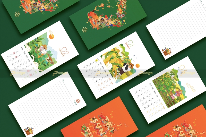 Bộ lịch để bàn thiết kế độc quyền của Printgo Bộ lịch để bàn thiết kế độc quyền của Printgo