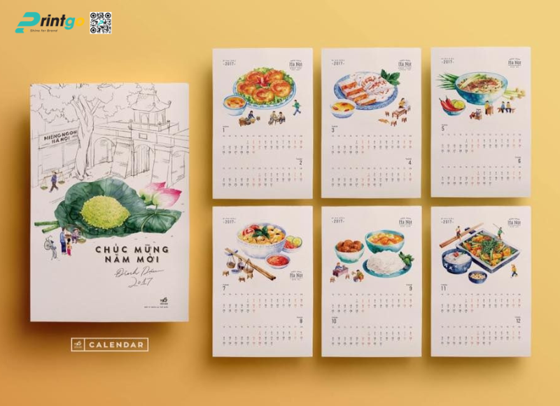 Chất liệu giấy in tờ lịch treo tường Chất liệu giấy in tờ lịch treo tường