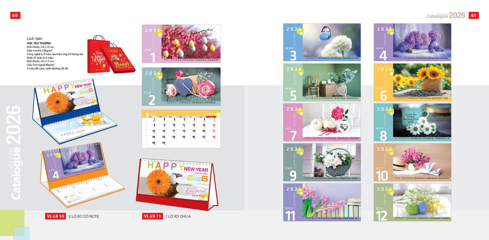 Bộ sưu tập mẫu lịch để bàn chữ M độc quyền của các NCC 2026 Bộ sưu tập mẫu lịch để bàn chữ M độc quyền của các NCC 2026